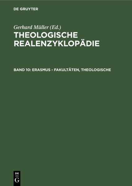 Erasmus - Fakultäten Theologische - Horst Balz/ James K. Cameron/ Christian Grethlein/ Stuart G. Hall/ Brian L. Hebblethwaite
