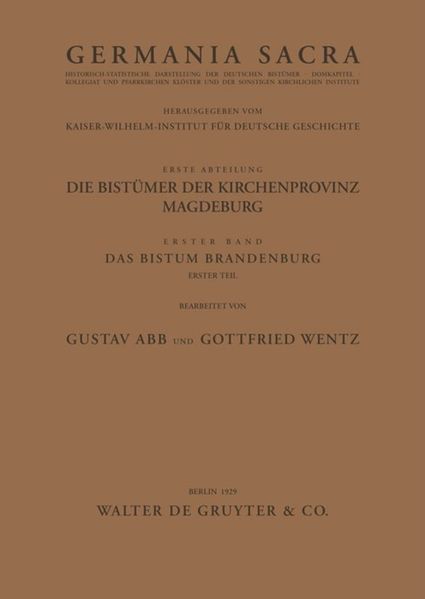Das Bistum Brandenburg. Teil 1
