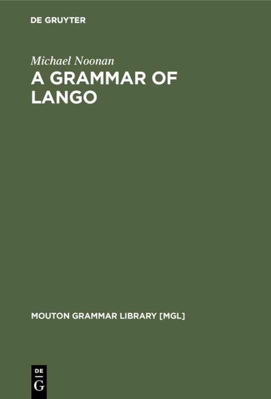 A Grammar of Lango - Michael Noonan
