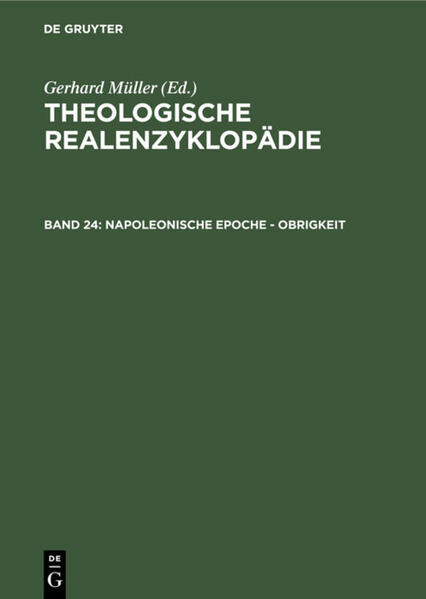 Napoleonische Epoche - Obrigkeit - Konrad Stock/ Horst Balz/ James K. Cameron/ Christian Grethlein/ Stuart G. Hall