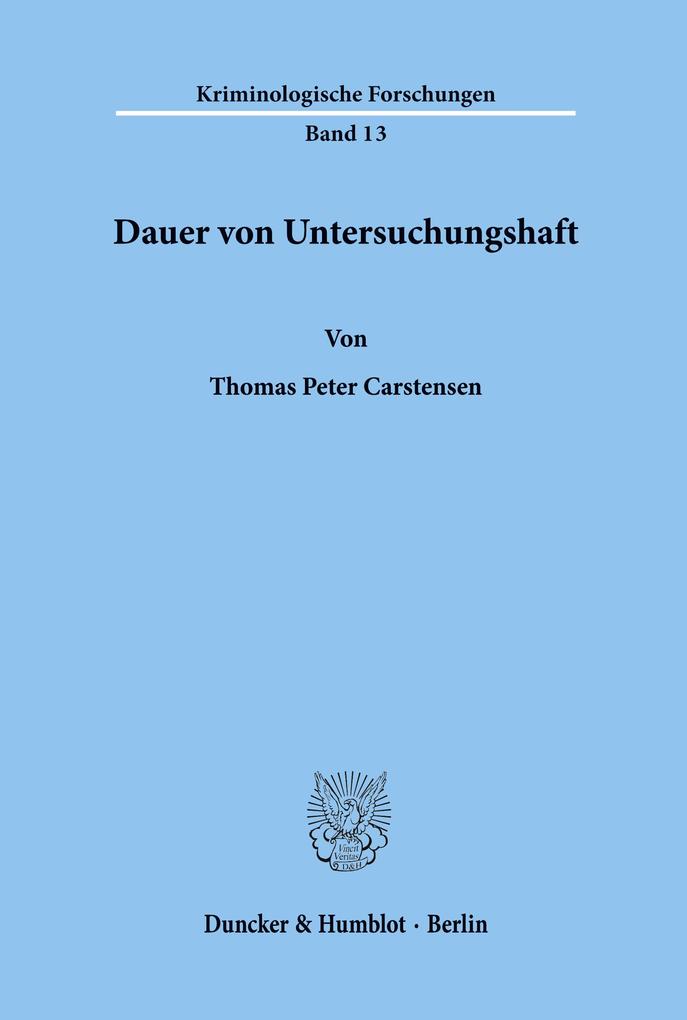 Dauer von Untersuchungshaft.