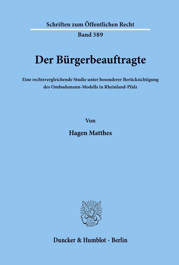Der Bürgerbeauftragte.