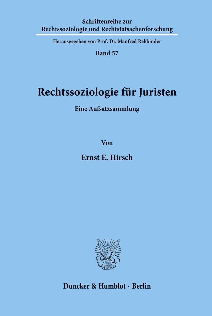 Rechtssoziologie für Juristen.