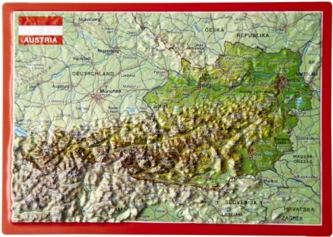 Reliefpostkarte Österreich