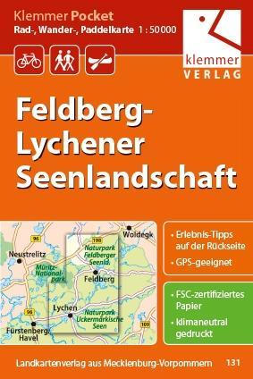 Klemmer Pocket Rad- Wander- und Paddelkarte Feldberg - Lychener Seenlandschaft 1 : 50 000
