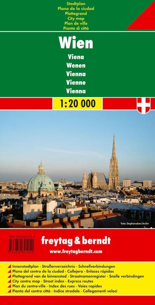 Freytag Berndt Stadtplan Wien 1 000 Viena Wenen Viena Vienne Blatter Und Karten