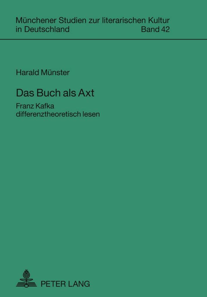 Das Buch als Axt - Harald Münster