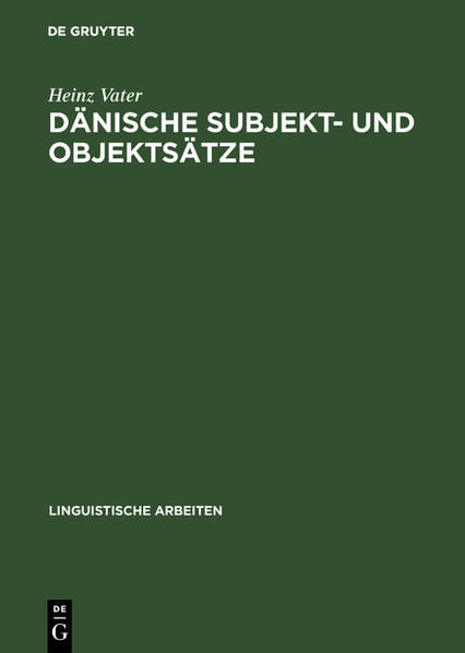Dänische Subjekt- und Objektsätze - Heinz Vater