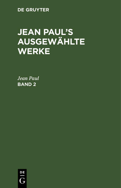 Jean Paul: Jean Pauls ausgewählte Werke. Band 2 - Jean Paul