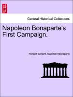 Napoleon Bonaparte´s First Campaign. als Taschenbuch von Herbert Sargent, Napoleon Bonaparte