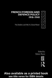 French Foreign and Defence Policy, 1918-1940 als eBook Download von