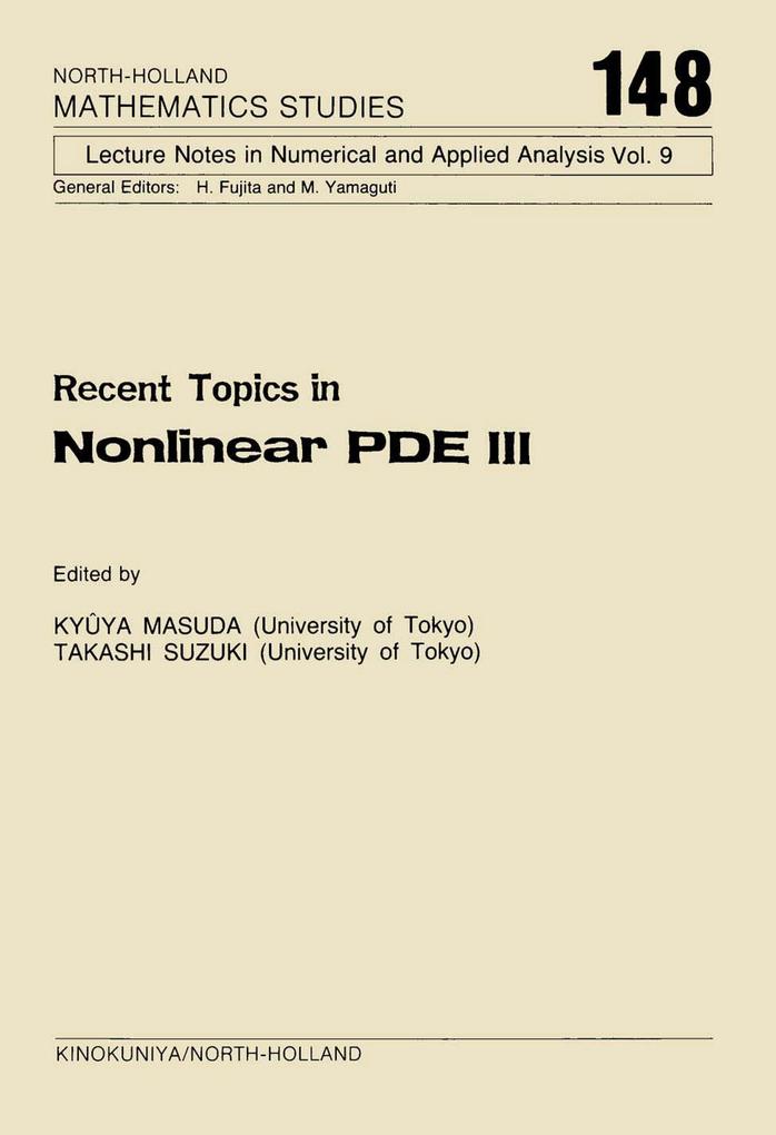 Recent Topics in Nonlinear PDE III als eBook Download von