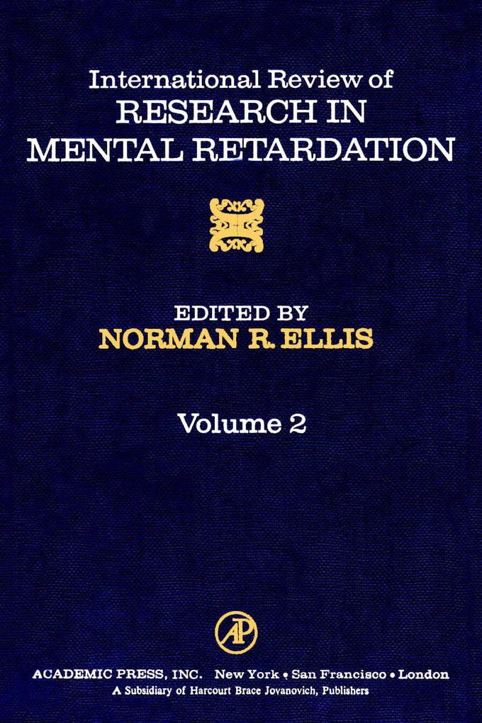 International Review of Research in Mental Retardation als eBook Download von