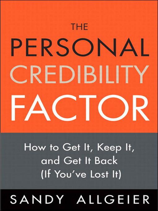 Personal Credibility Factor The