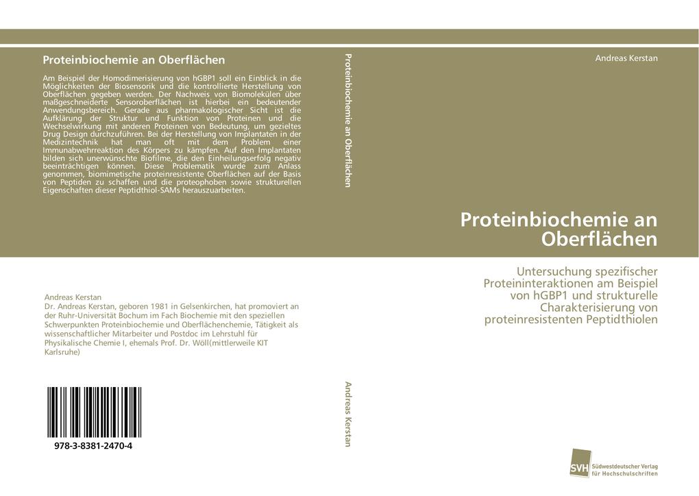 Proteinbiochemie an Oberflächen