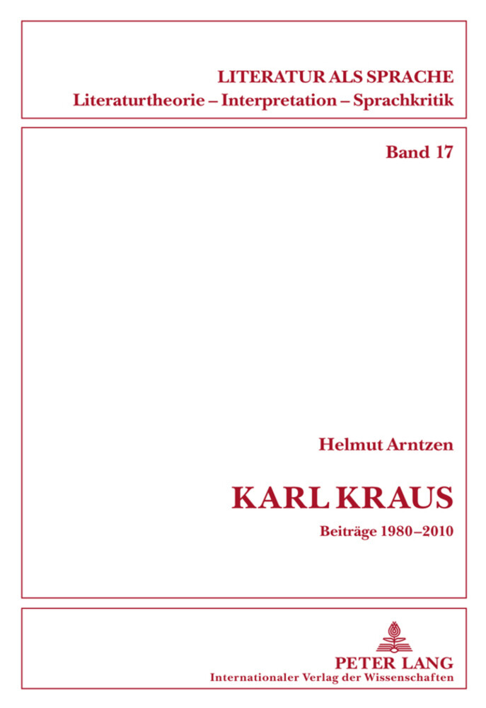 Karl Kraus - Helmut Arntzen
