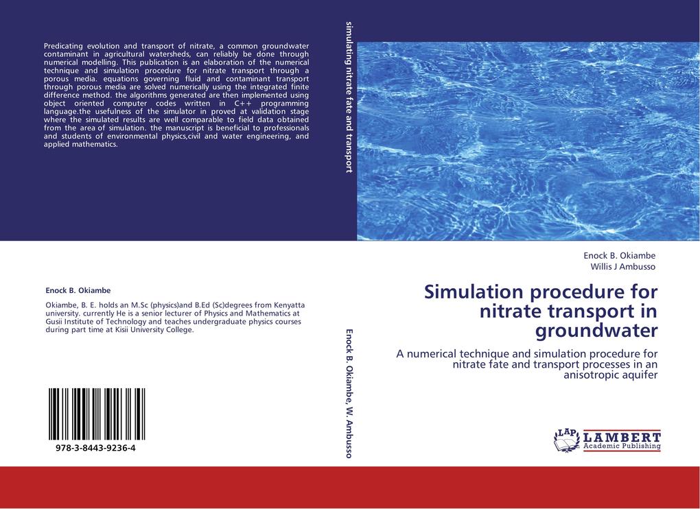Simulation procedure for nitrate transport in groundwater