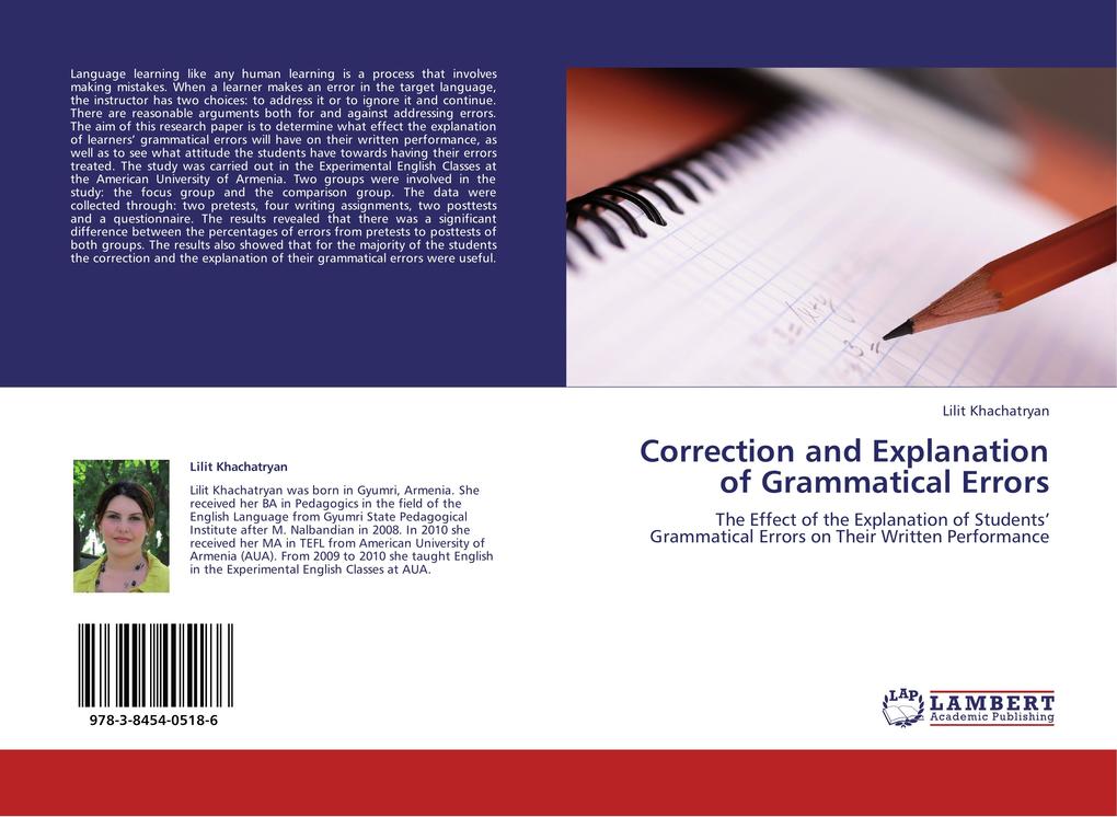 Correction and Explanation of Grammatical Errors