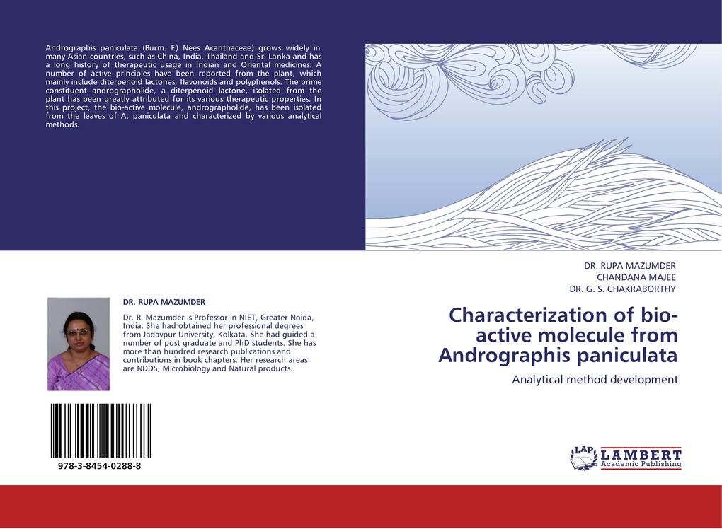 Characterization of bio-active molecule from Andrographis paniculata