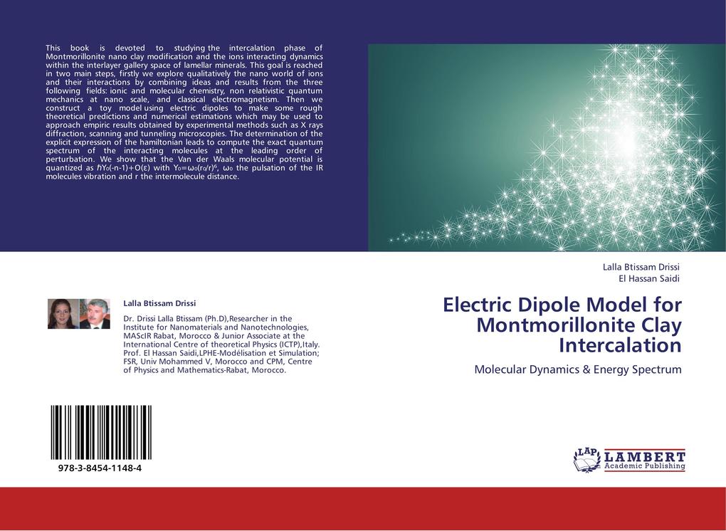 Electric Dipole Model for Montmorillonite Clay Intercalation