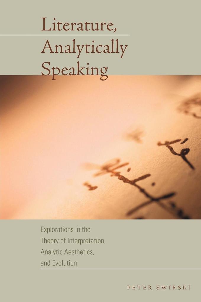 Literature Analytically Speaking