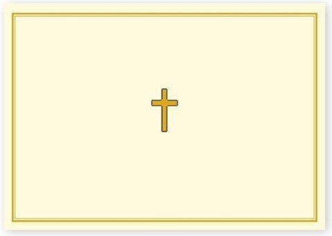 Gold Cross Note Cards [With 15 Enveolopes]