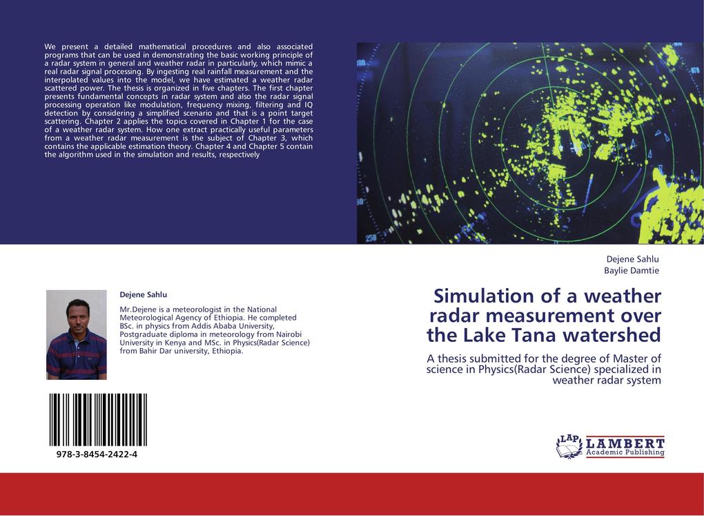 Simulation of a weather radar measurement over the Lake Tana watershed