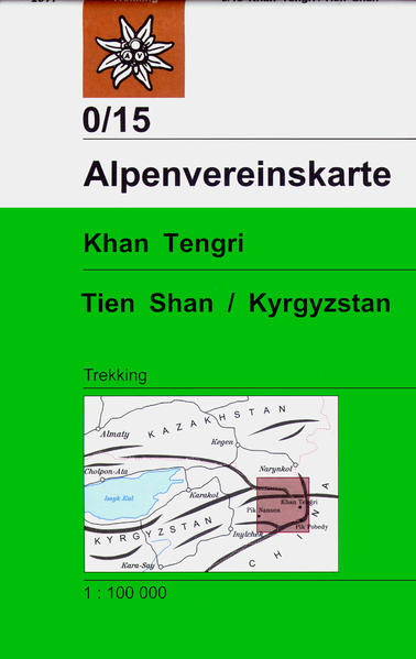 DAV Alpenvereinskarte 0/15 Khan Tengri Tien Shan / Kyrgyzstan 1 : 100 000