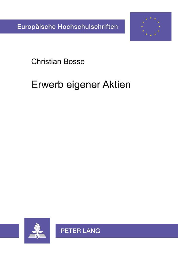 Erwerb eigener Aktien