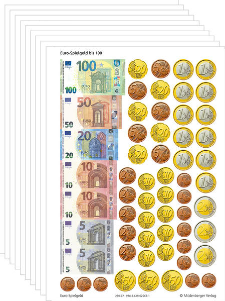 EURO-Spielgeld bis 100 10 Bogen