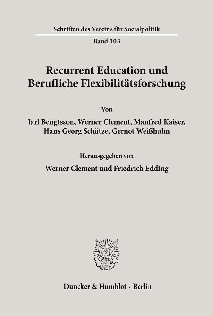 Recurrent Education und Berufliche Flexibilitätsforschung.
