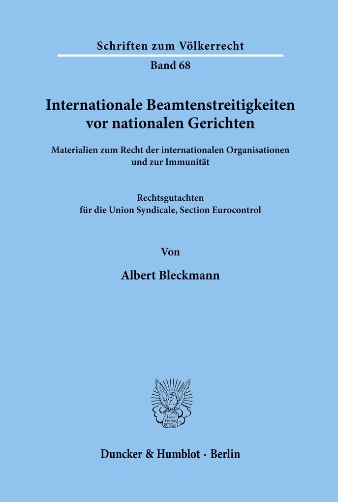 Internationale Beamtenstreitigkeiten vor nationalen Gerichten.