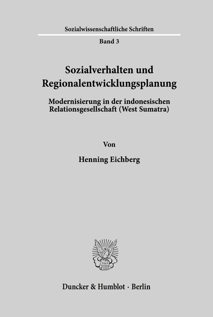Sozialverhalten und Regionalentwicklungsplanung.