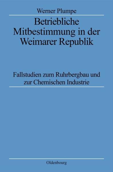 Betriebliche Mitbestimmung in der Weimarer Republik - Werner Plumpe