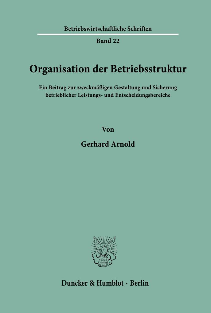 Organisation der Betriebsstruktur.
