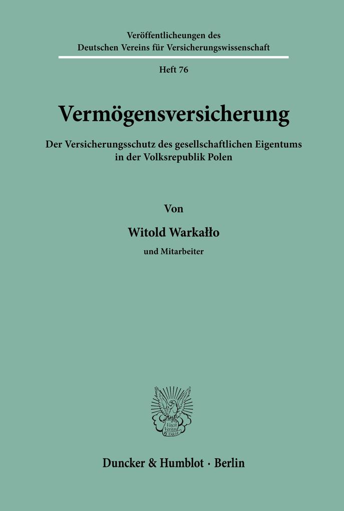 Vermögensversicherung.