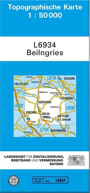 Topographische Karte Bayern Beilngries