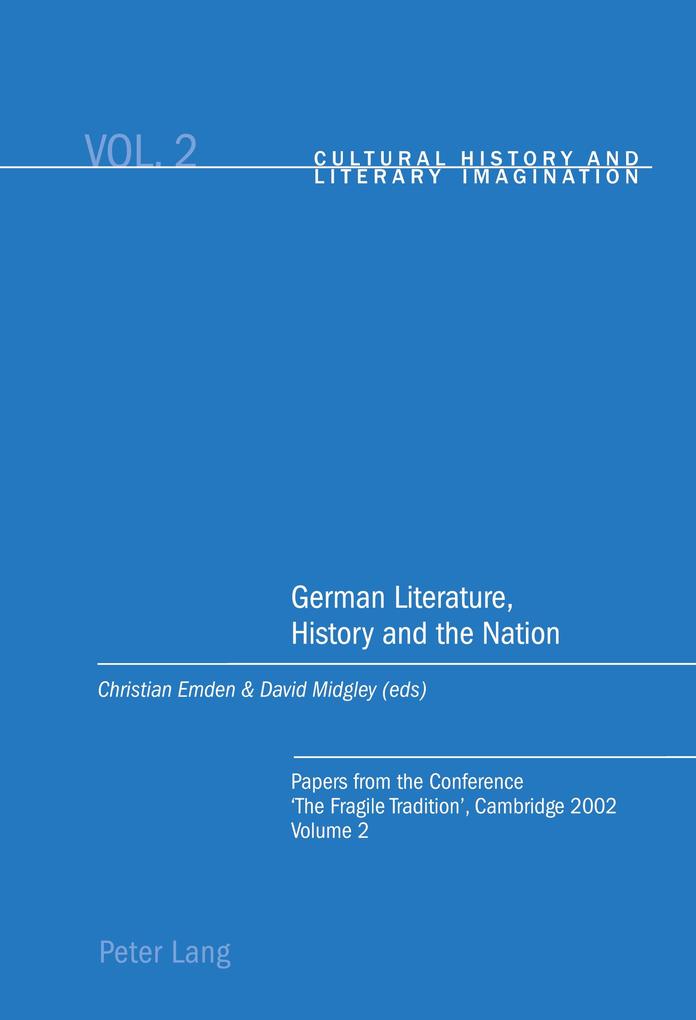 German Literature History and the Nation