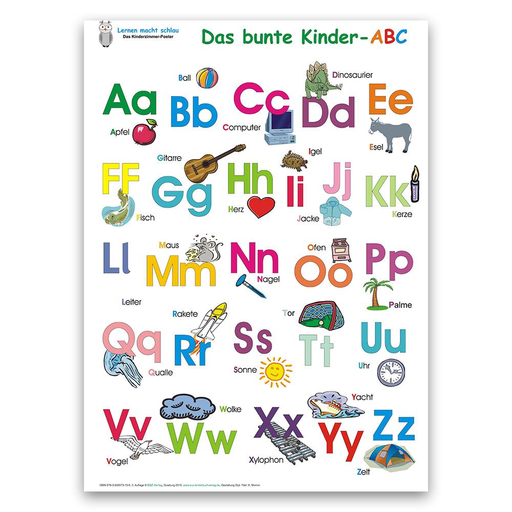 Das bunte Kinder-ABC. Poster 100 x 70 cm