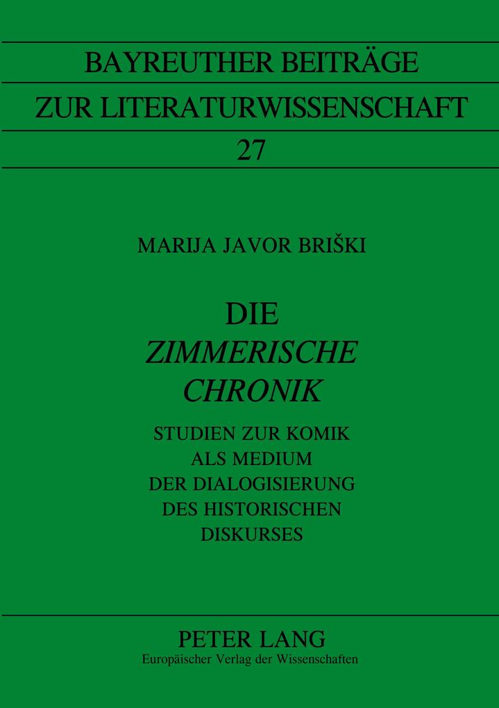 Die 'Zimmerische Chronik'