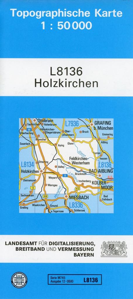 Topographische Karte Bayern Holzkirchen