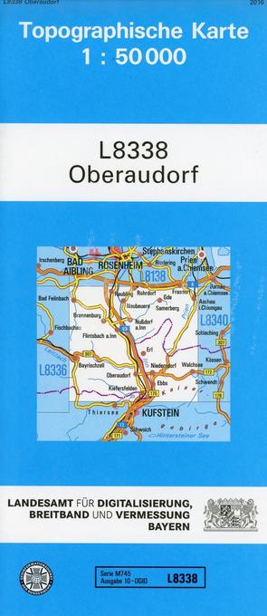 Topographische Karte Bayern Oberaudorf