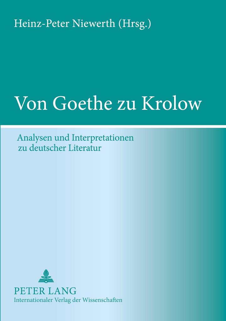Von Goethe zu Krolow