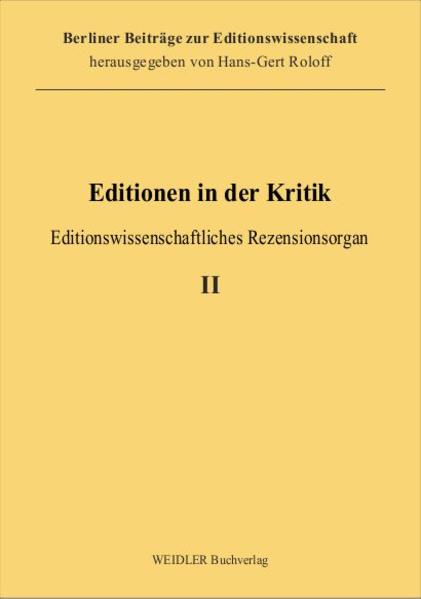 Editionen in der Kritik 2