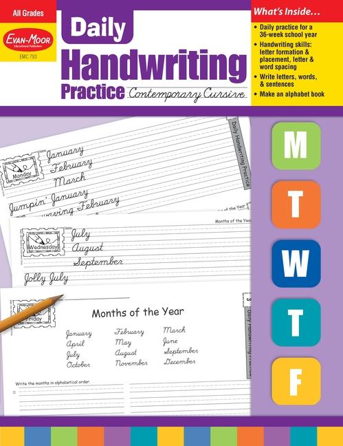 Daily Handwriting Practice: Contemporary Cursive Kindergarten - Grade 6 Teacher Edition