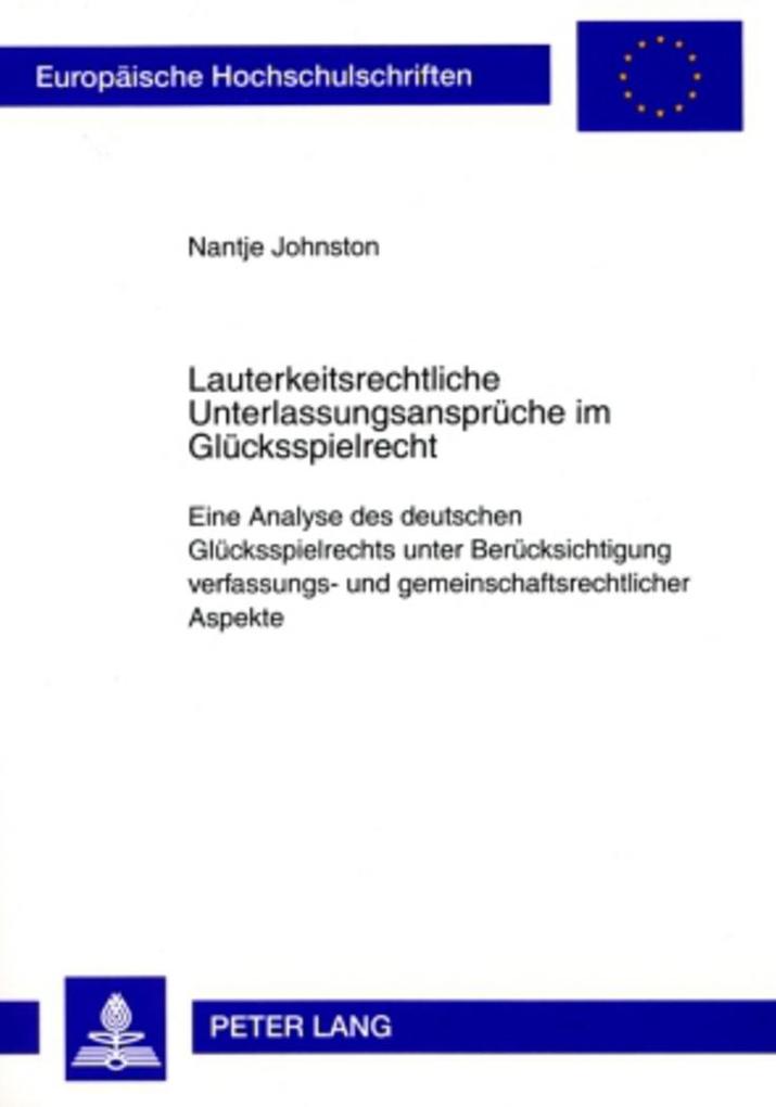 Lauterkeitsrechtliche Unterlassungsansprüche im Glücksspielrecht