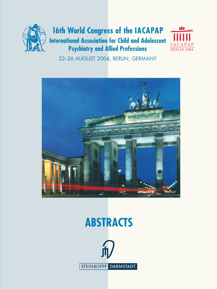 Books of Abstracts of the 16th World Congress of the International Association for Child and Adolescent Psychiatry and Allied Professions (IACAPAP)