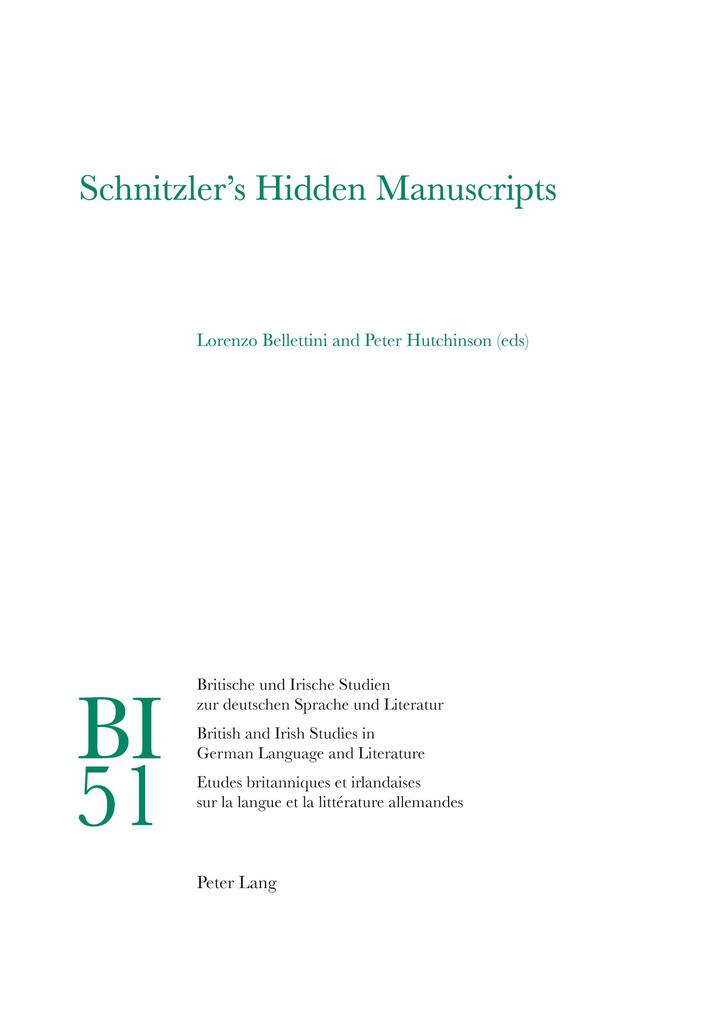 Schnitzler's Hidden Manuscripts