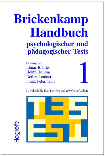 Brickenkamp Handbuch psychologischer und pädagogischer Tests 2 Bde. Bd.1