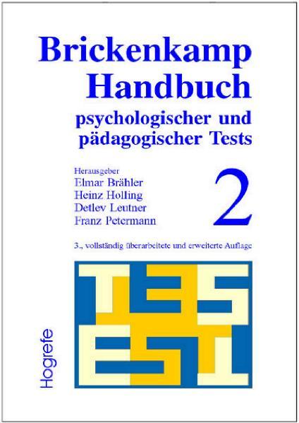 Brickenkamp Handbuch psychologischer und pädagogischer Tests 2 Bde. Bd.2